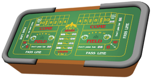 Image of craps table/felt layout